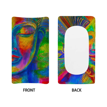 Colorful Buddha Print Changing Pad Cover