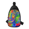 Colorful Buddha Print Sling Bag