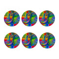 Colorful Buddha Print Coaster Set
