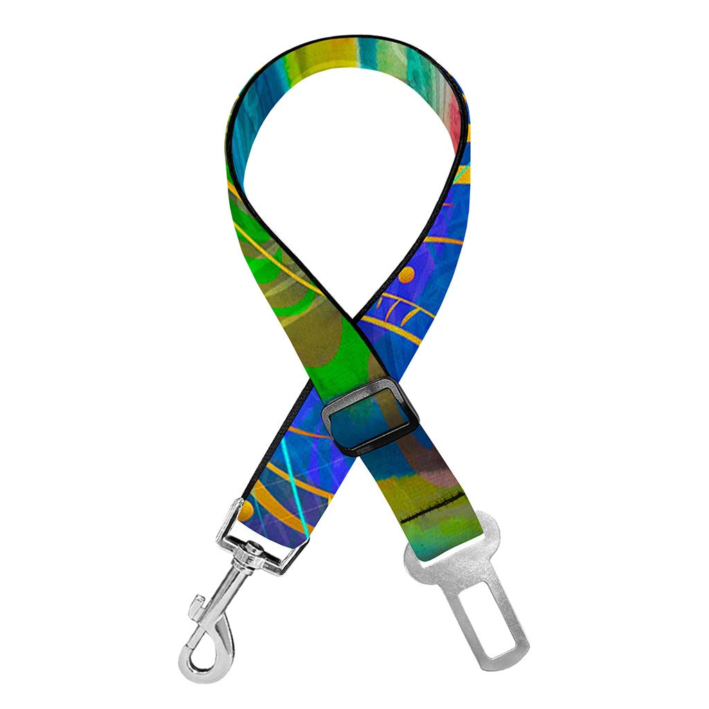 Colorful Buddha Print Dog Seat Belt