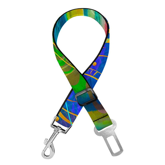 Colorful Buddha Print Dog Seat Belt