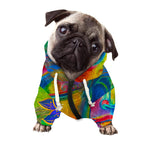 Colorful Buddha Print Dog Zip Up Hoodie