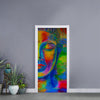 Colorful Buddha Print Door Sticker