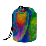 Colorful Buddha Print Drawstring Makeup Bag