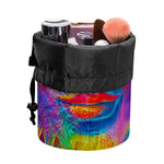 Colorful Buddha Print Drawstring Makeup Bag