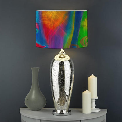 Colorful Buddha Print Drum Lamp Shade