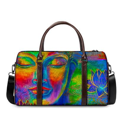Colorful Buddha Print Duffle Bag