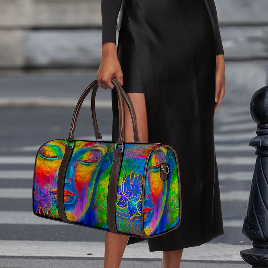 Colorful Buddha Print Duffle Bag