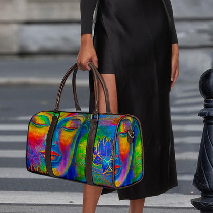 Colorful Buddha Print Duffle Bag
