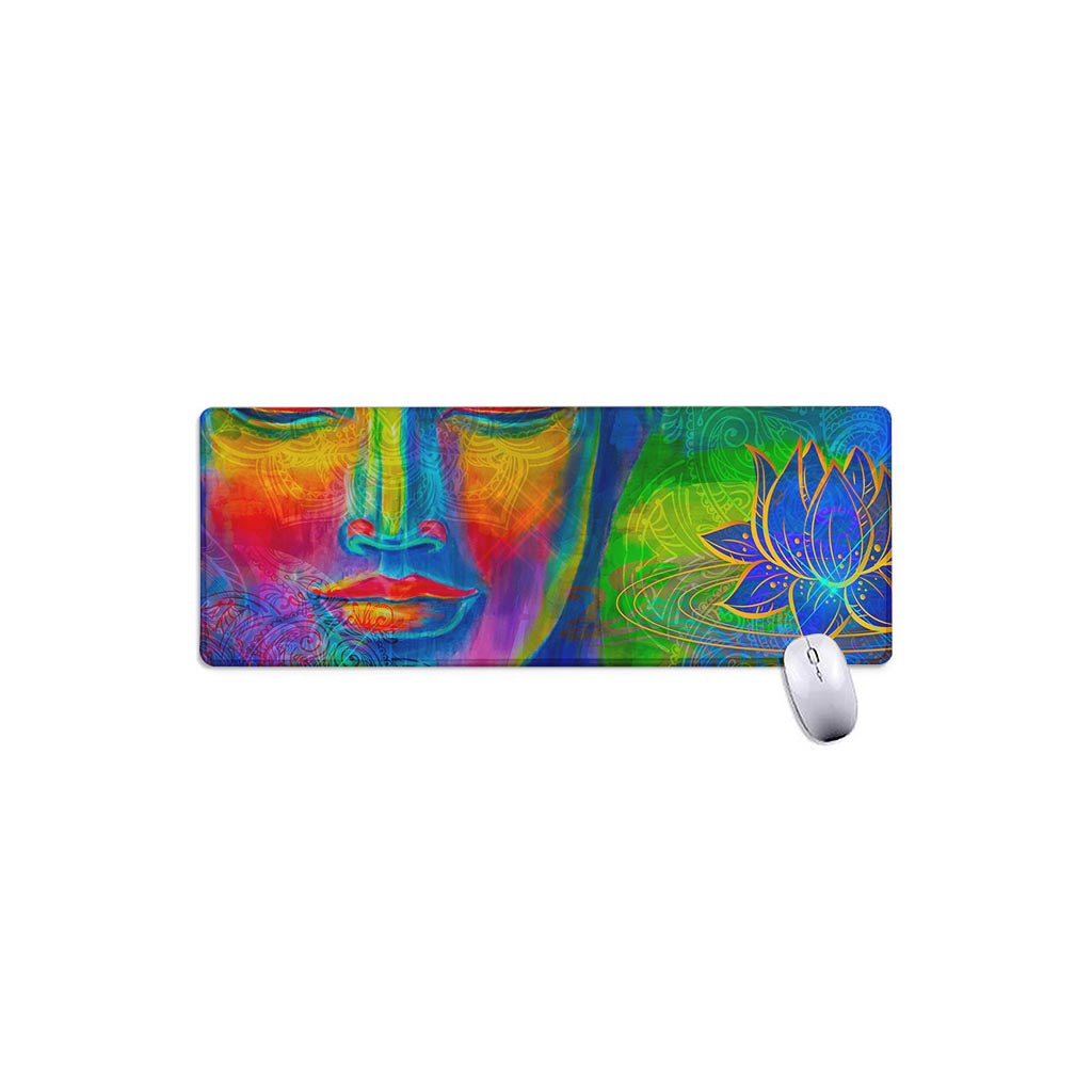 Colorful Buddha Print Extended Mouse Pad