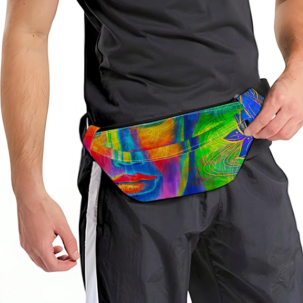 Colorful Buddha Print Fanny Pack