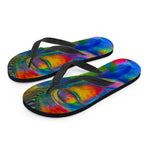 Colorful Buddha Print Flip Flops