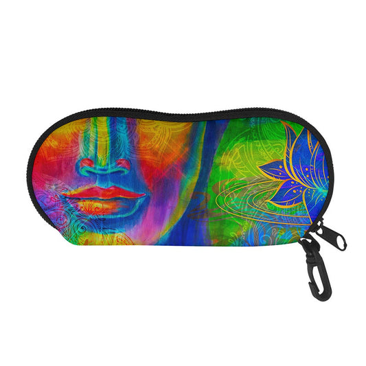 Colorful Buddha Print Glasses Case