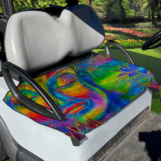 Colorful Buddha Print Golf Cart Seat Cover