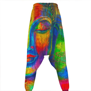 Colorful Buddha Print Hammer Pants