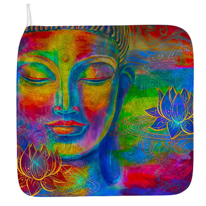 Colorful Buddha Print Hand Towel