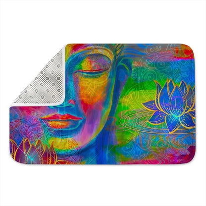 Colorful Buddha Print Indoor Door Mat