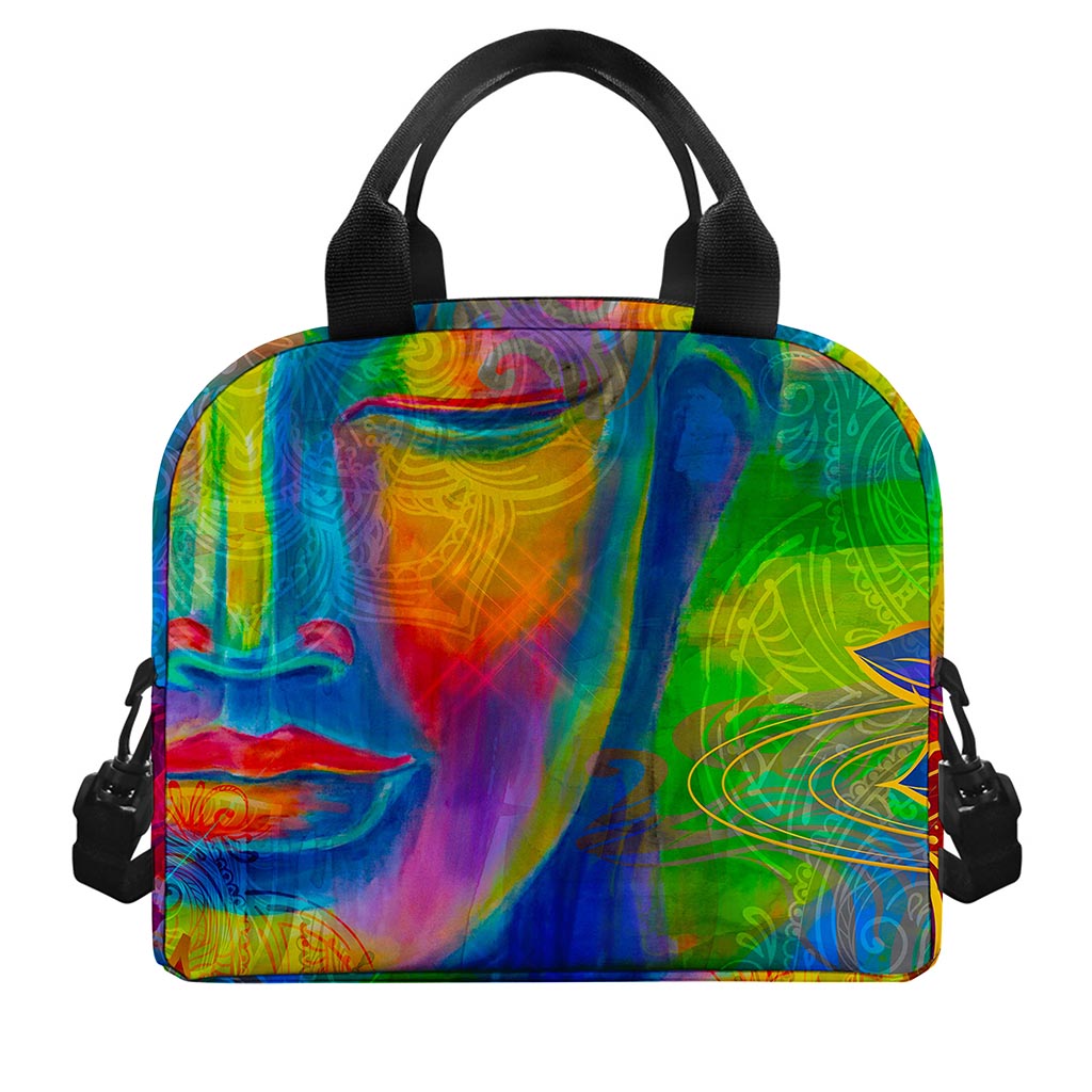 Colorful Buddha Print Insulated Lunch Bag