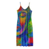 Colorful Buddha Print Jersey Midi Cami Dress