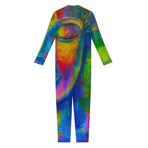 Colorful Buddha Print Jumpsuit