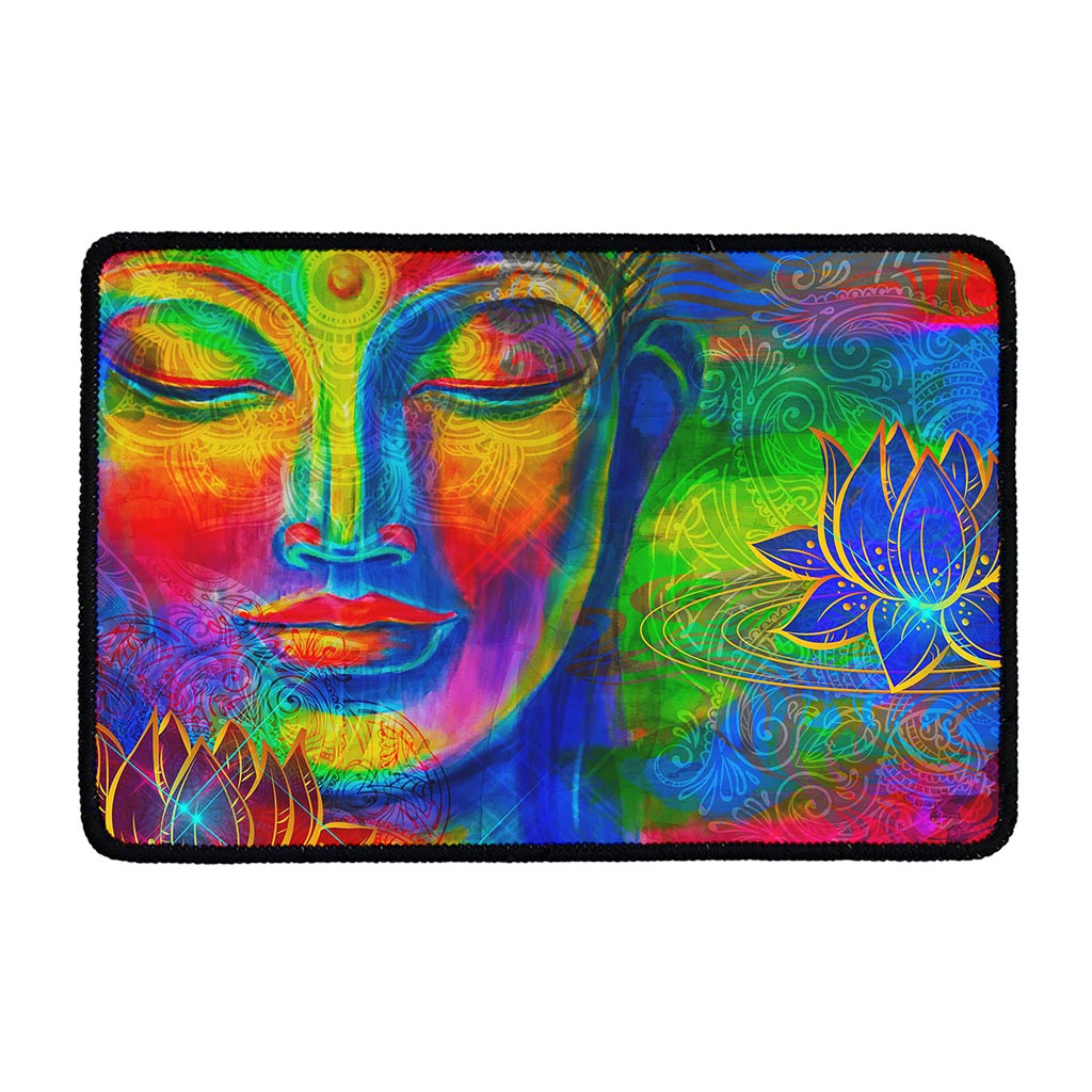 Colorful Buddha Print Kitchen Mat