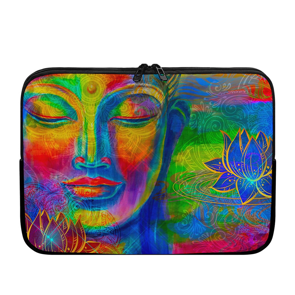 Colorful Buddha Print Laptop Sleeve