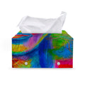 Colorful Buddha Print Leather Tissue Box Cover