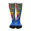 Colorful Buddha Print Long Socks