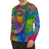 Colorful Buddha Print Men's Long Sleeve Rash Guard