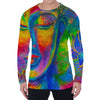 Colorful Buddha Print Men's Long Sleeve T-Shirt