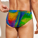 Colorful Buddha Print Men's Swim Briefs