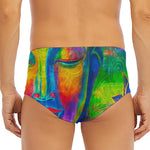 Colorful Buddha Print Men's Triangle Swim Briefs