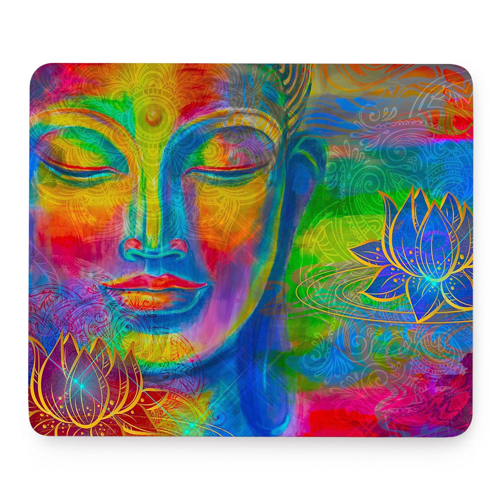 Colorful Buddha Print Mouse Pad