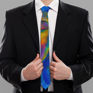 Colorful Buddha Print Necktie