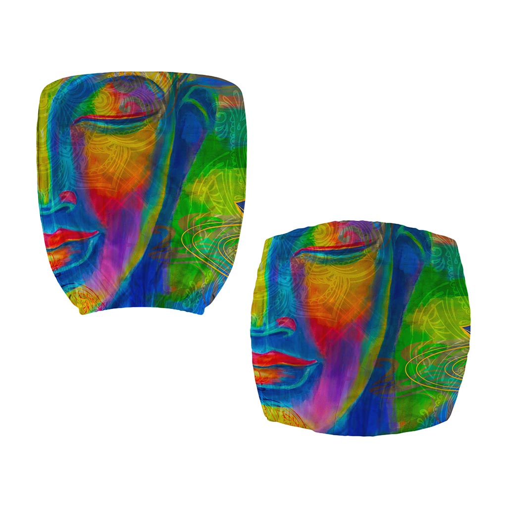 Colorful Buddha Print Office Chair Cover