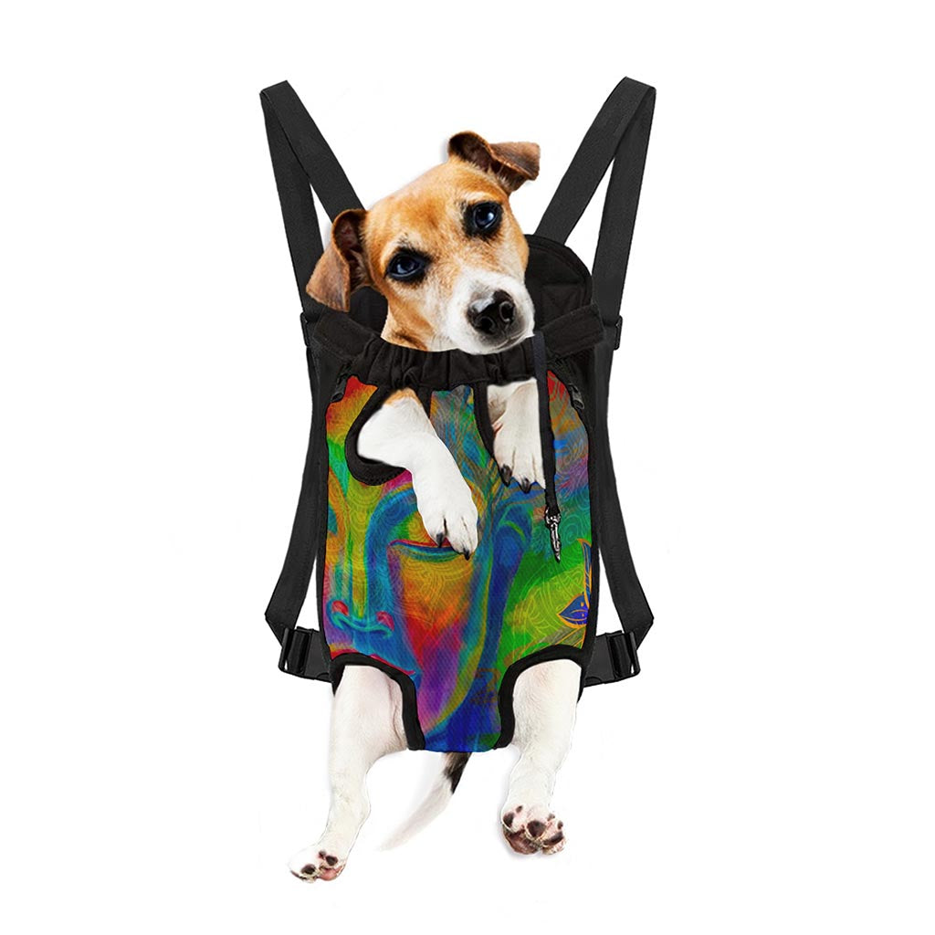 Colorful Buddha Print Pet Carrier Backpack