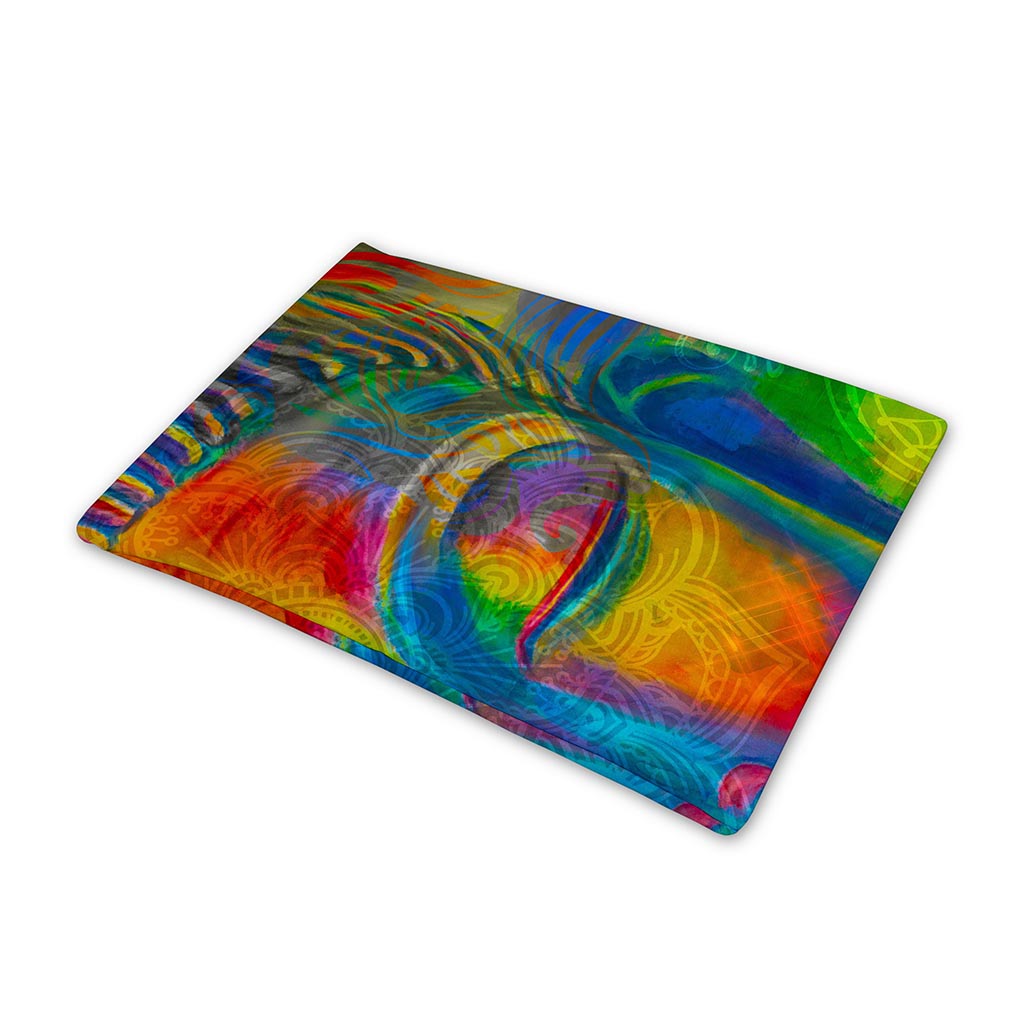 Colorful Buddha Print Pet Cooling Mat Cover