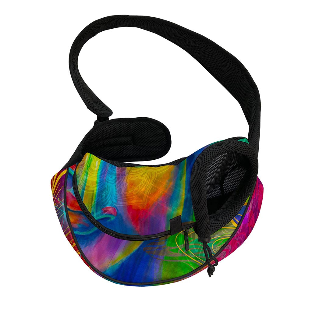Colorful Buddha Print Pet Sling Carrier