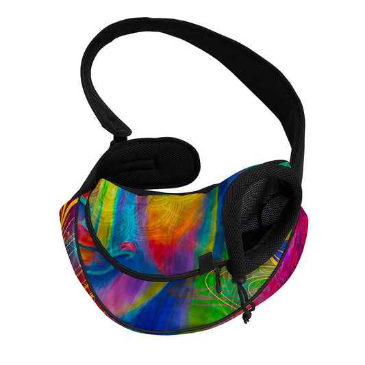 Colorful Buddha Print Pet Sling Carrier