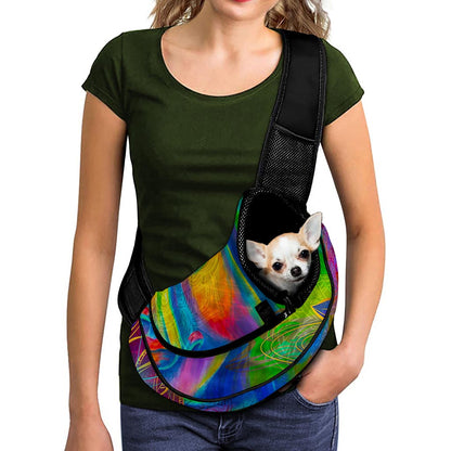 Colorful Buddha Print Pet Sling Carrier