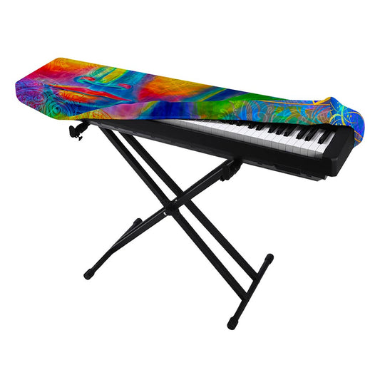 Colorful Buddha Print Piano Keyboard Cover