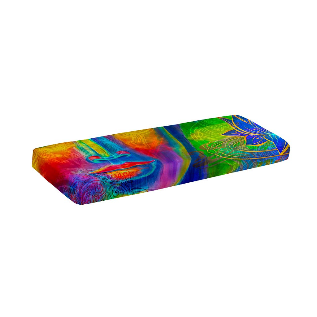 Colorful Buddha Print Piano Keyboard Cover