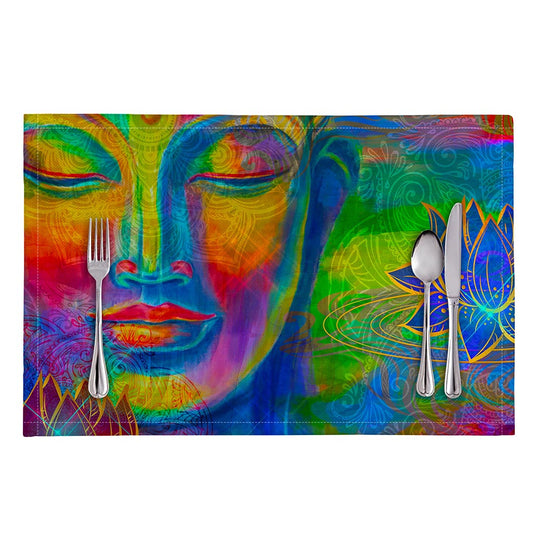Colorful Buddha Print Placemat