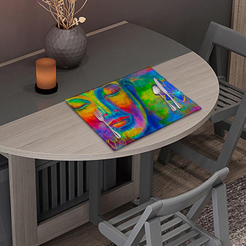 Colorful Buddha Print Placemat