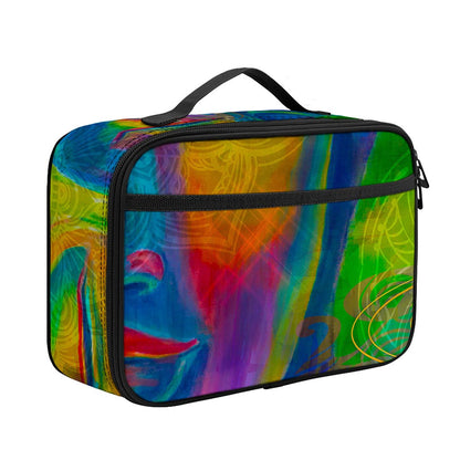 Colorful Buddha Print Portable Lunch Bag