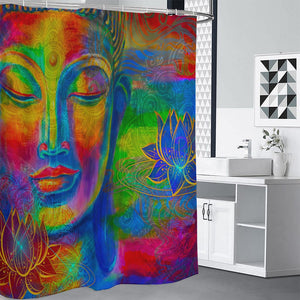 Colorful Buddha Print Premium Shower Curtain