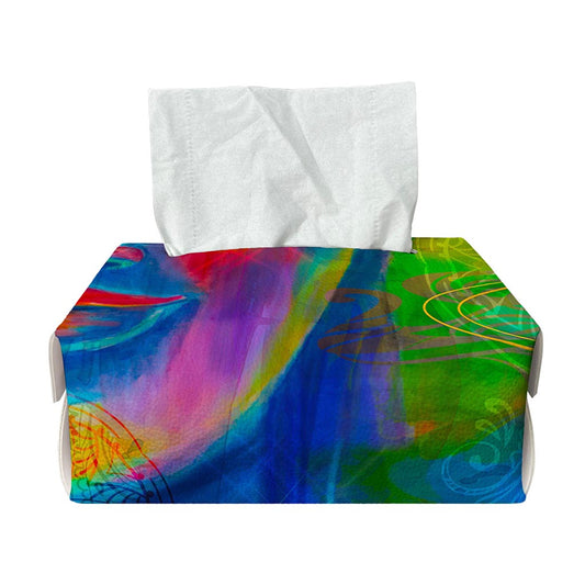 Colorful Buddha Print Rectangle Tissue Box Cover