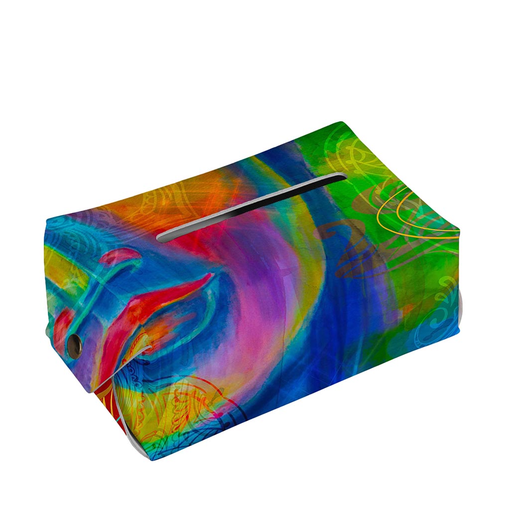 Colorful Buddha Print Rectangle Tissue Box Cover