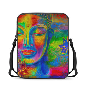 Colorful Buddha Print Rectangular Crossbody Bag