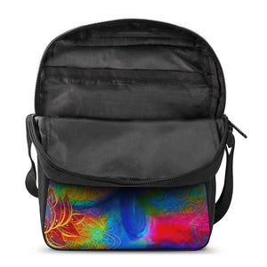 Colorful Buddha Print Rectangular Crossbody Bag